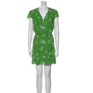 Reformation Green Wrap Dress